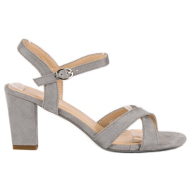 Lovit Sandales en daim sur un poteau gris
