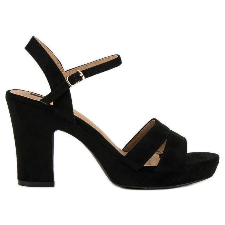 Milaya Sandales à talons à la mode le noir