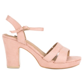 Milaya Sandales à talons à la mode rose