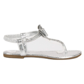 Abloom Tongs avec bande élastique gris Abloom Tongs avec bande élastique gris