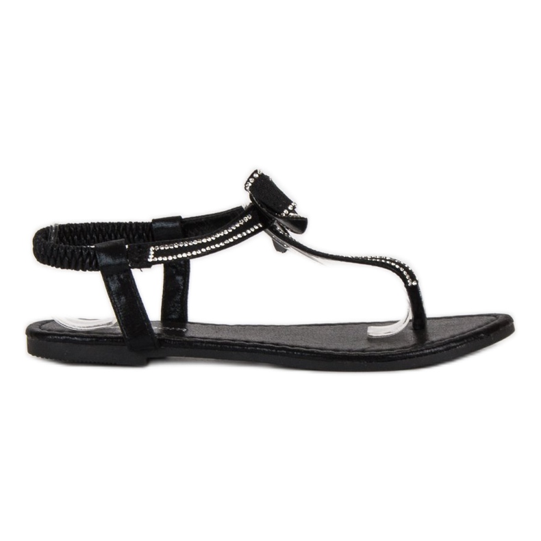Abloom Tongs avec bande élastique le noir