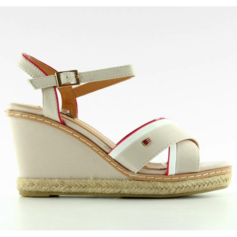 Sandales compensées Tomy 1234 beige
