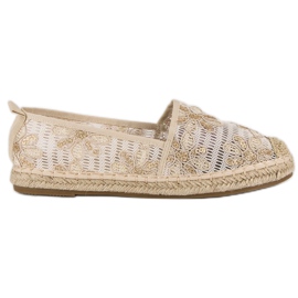 Seastar Espadrilles en dentelle brun jaune