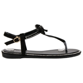 Melisa Tongs Sandales Avec Un Noeud noir