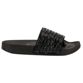 Élégantes pantoufles noires