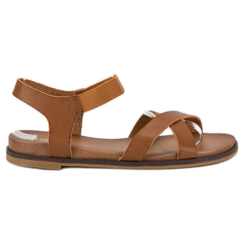 Sandales marron femme brun