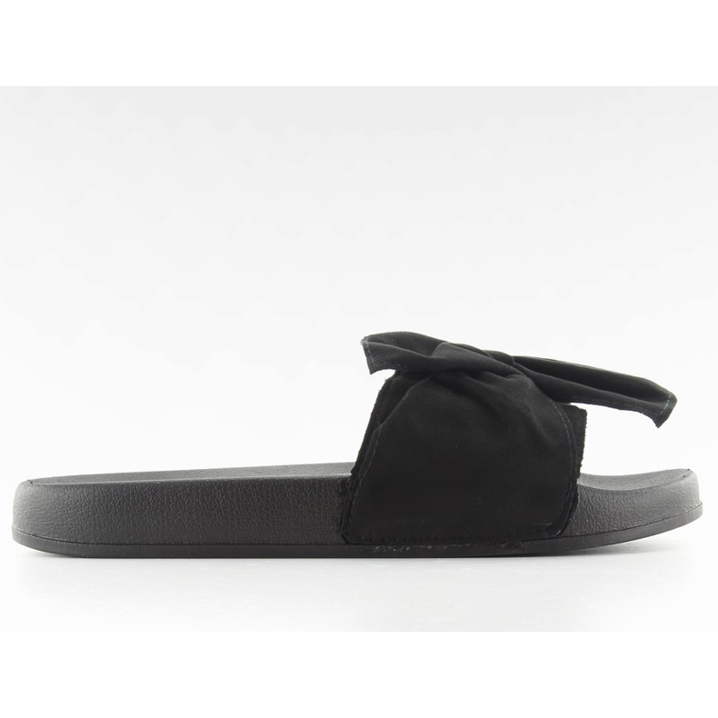 Pantoufles avec bride en daim, ts168-9 noir le noir