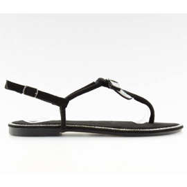 Sandales en daim noir 218-120