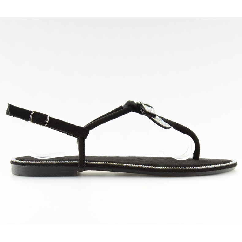 Sandales en daim noir 218-120 le noir