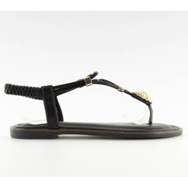Sandales tongs femme noires 7537 noir le noir