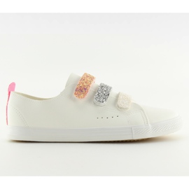 Baskets femme blanches BM1978 blanc gris jaune