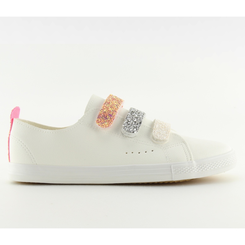 Baskets femme blanches BM1978 blanc gris jaune