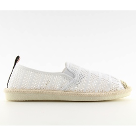 Espadrilles résille blanches F01B Blanc