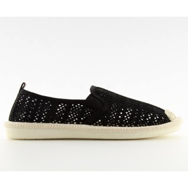 Espadrilles résille noires F01B Noir