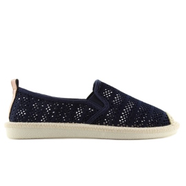 F01B Navy Espadrilles en résille bleu marine F01B Navy Espadrilles en résille bleu marine