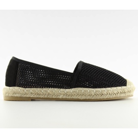 Espadrilles en maille noire MB-6461 noir