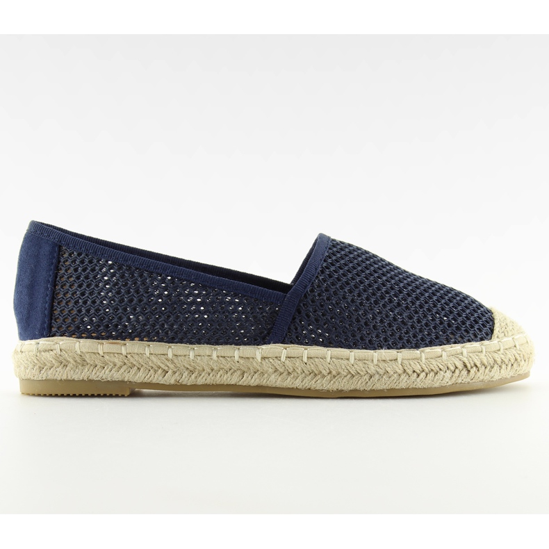 Espadrilles en résille bleu marine MB-6461 Bleu