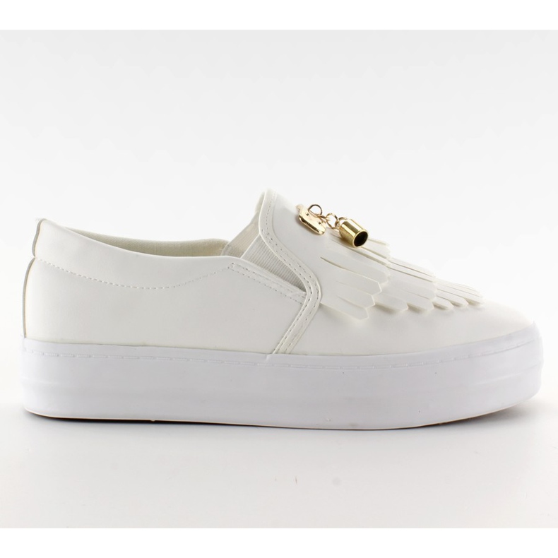 Sneakers à franges A-25 blanches brun