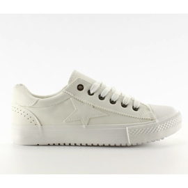 Sneakers avec étoiles BL71p White Ecure blanc