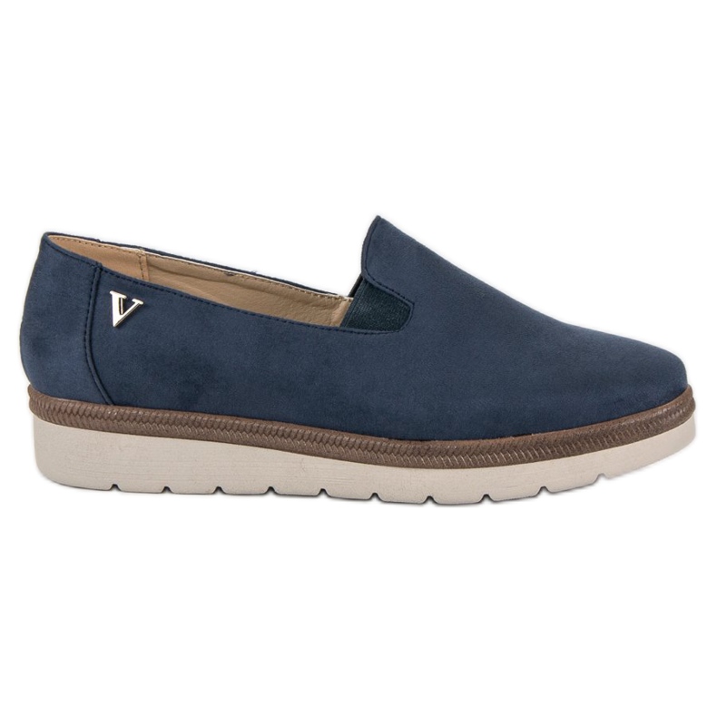 Chaussures vinceza à enfiler en daim bleu