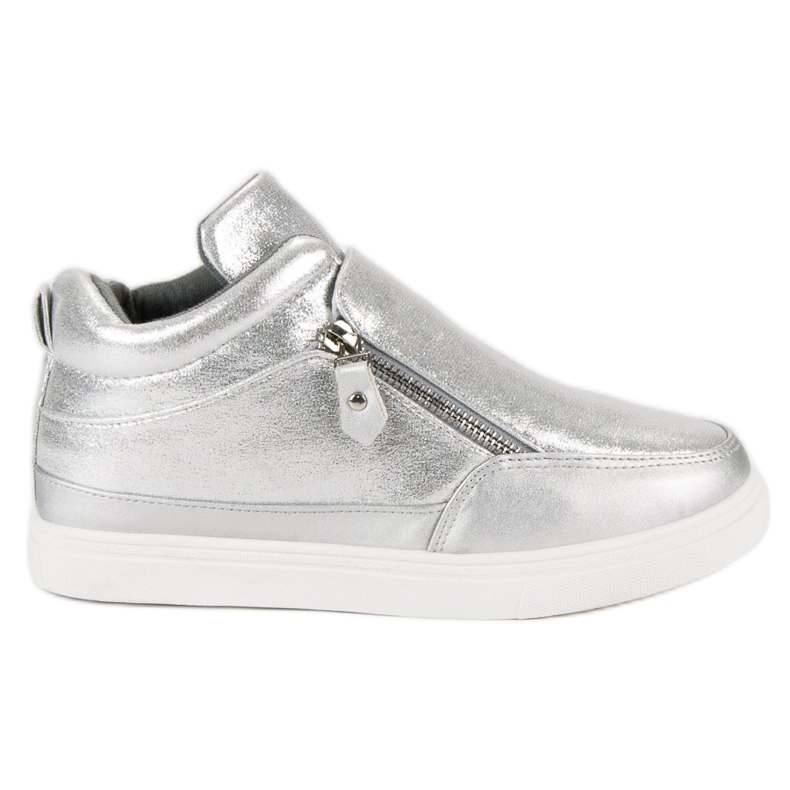 Lgm Baskets argentées sur un curseur gris