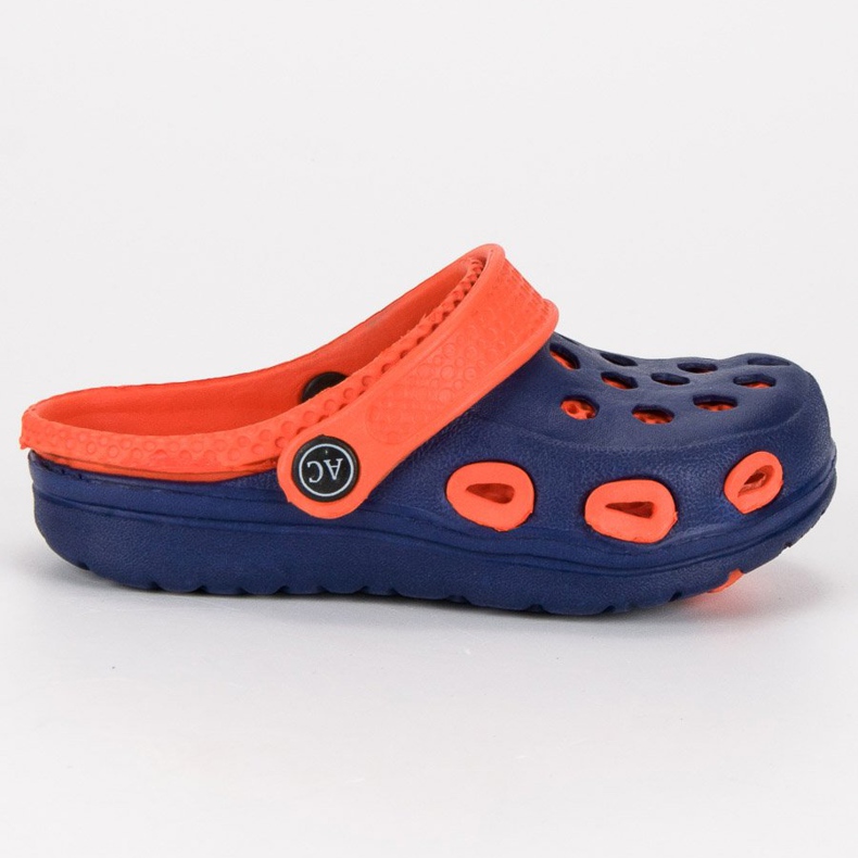 Navy American Pantoufles Enfants bleu