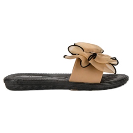 Pantoufles Avec Un Noeud brun Pantoufles Avec Un Noeud brun