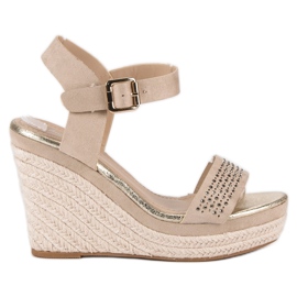 Sweet Shoes Espadrilles compensées beiges Sweet Shoes Espadrilles compensées beiges