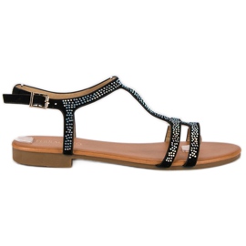 Sandales plates noires le noir