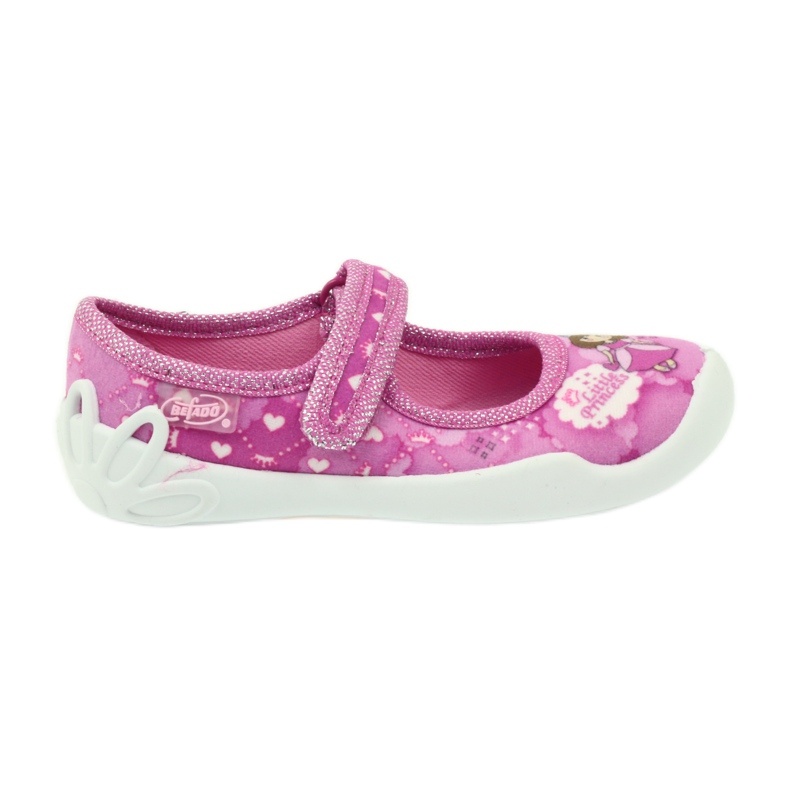 Befado chaussures pour enfants ballerines pantoufles 114x306 blanche rose