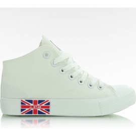 Sneakers avec le drapeau N003 Blanc blanche