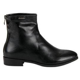 Bottines noires à fermeture éclair