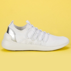 Kylie Chaussures de sport à enfiler en textile blanc