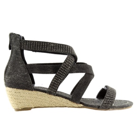 Sandales espadrilles noires ME11783 Noir