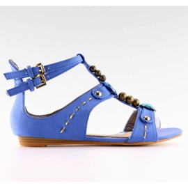 Sandales avec pierres bleu ZS3522