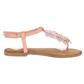 Comer Tongs sandales décoratives rose Comer Tongs sandales décoratives rose