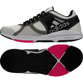 Chaussures d'entraînement Adidas Crazymove blanche le noir