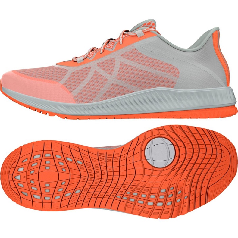 Chaussures d'entraînement Adidas Gymbreaker Bounce W BB0983 blanche orange Chaussures d'entraînement Adidas Gymbreaker Bounce W BB0983 blanche orange