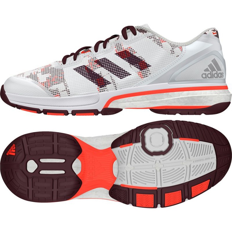 Chaussure de handball Adidas Stabil Boost blanche Chaussure de handball Adidas Stabil Boost blanche