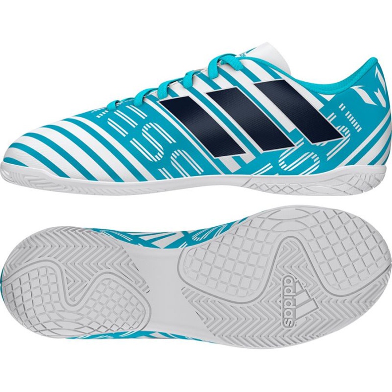 Chaussures d'intérieur adidas Nemeziz Messi 17.4 bleu