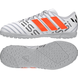 Chaussures de football Adidas Nemeziz Messi 17.4 TF Jr S77207 blanche