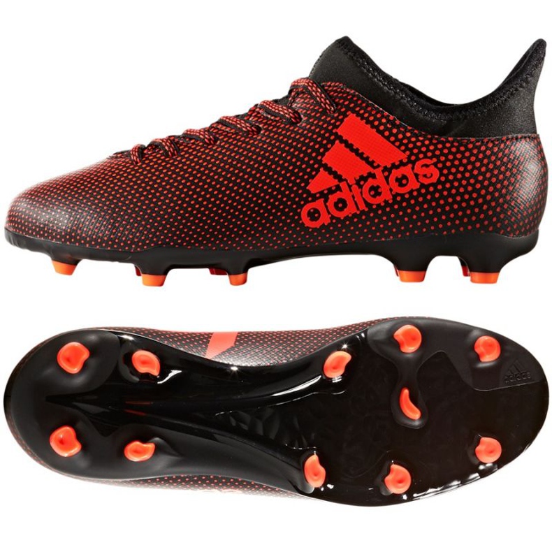 Chaussures de foot Adidas X 17.3 Fg Jr S82368 multicolore rouge