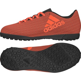 Chaussures de football Adidas X 17.4 Tf Jr S82422 multicolore orange