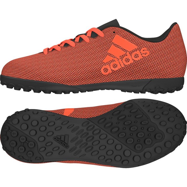 Chaussures de football Adidas X 17.4 Tf Jr S82422 multicolore orange
