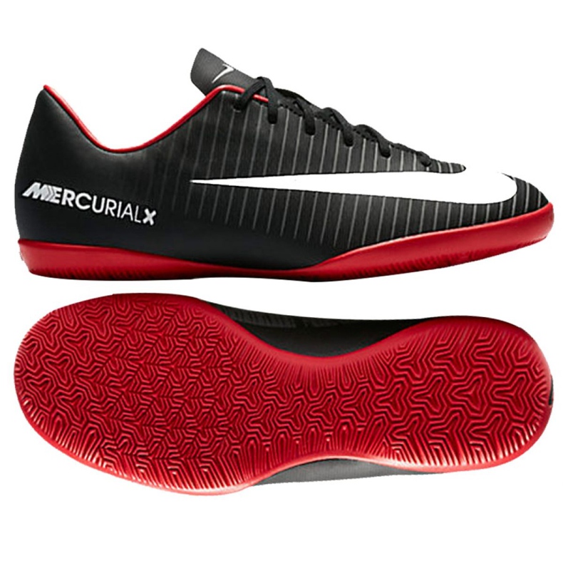 Chaussures d'intérieur Nike Mercurial Vapor Xi Ic Jr 831947-002 le noir le noir
