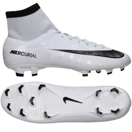 Chaussures de football Nike MercurialX Victory VI CR7 DF FG M 903605-401 blanc
