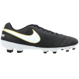 Chaussures de football Nike Tiempo Genio Ii Leather Fg M 819213-010 le noir le noir