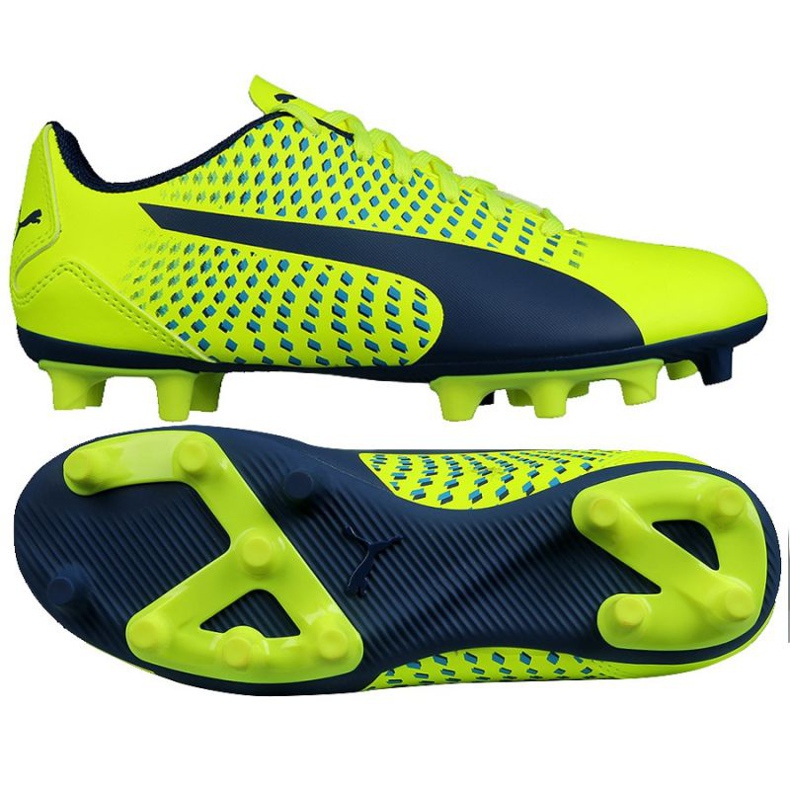 Chaussures de football Puma Adreno Iii Fg Safety Junior 104049 10 d'or vert