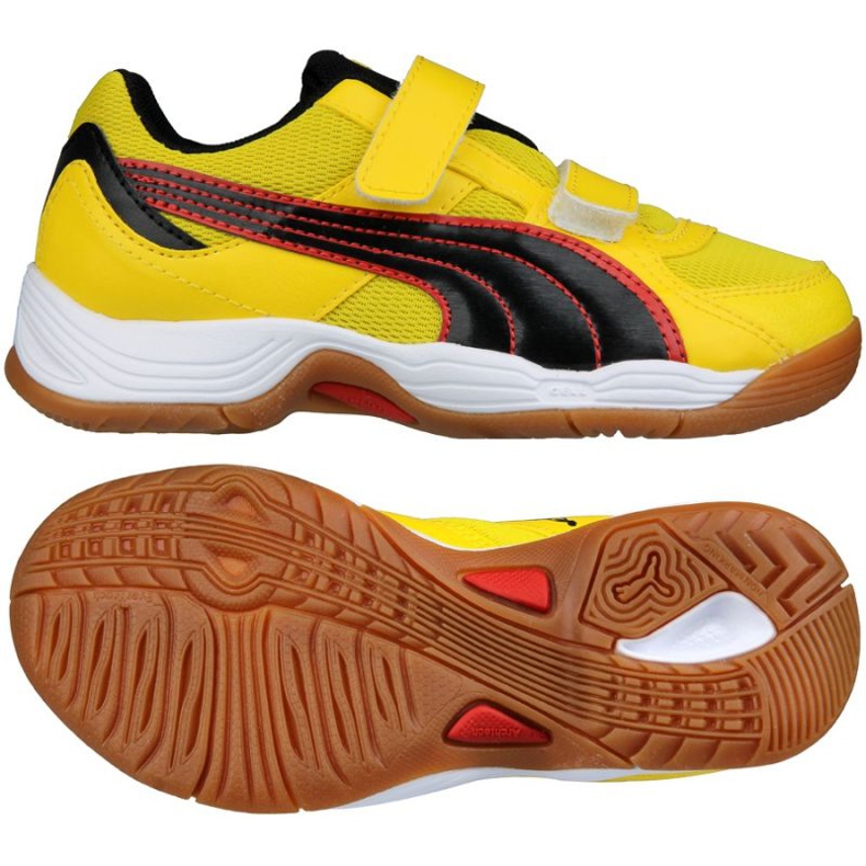 Chaussures d'intérieur Puma Vellum III V Jr 102662 04 jaune