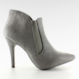 Bottines en daim élégantes 1080 Gris